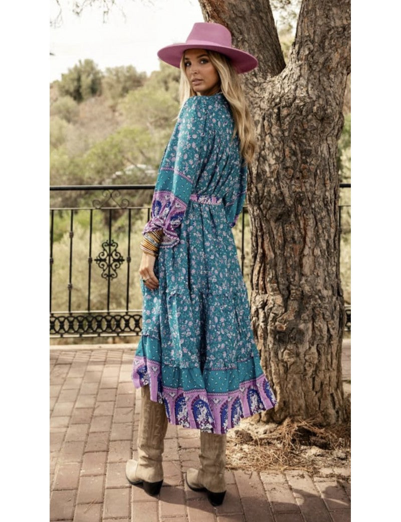 Blue Fox Print Briana By JAASE – Blue Iguana