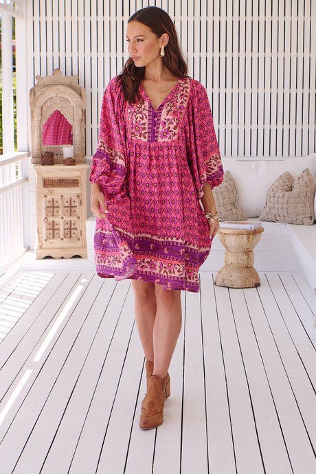 Jolene Print Adela Midi Dress By JAASE