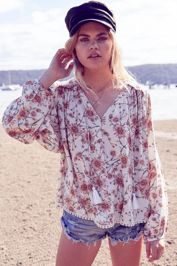 Caramel Daisy Rue Top by JAASE