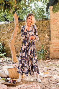 Bloom Print Anita Maxi Dress (Size XS) By JAASE