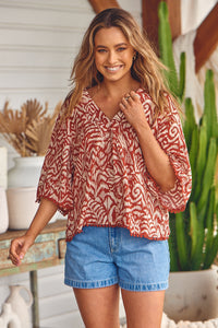Sarabi Print Gabriella Top