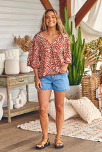 Load image into Gallery viewer, Sarabi Print Gabriella Top