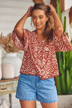 Load image into Gallery viewer, Sarabi Print Gabriella Top