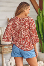 Load image into Gallery viewer, Sarabi Print Gabriella Top