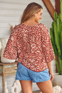 Sarabi Print Gabriella Top