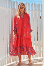 Load image into Gallery viewer, Sunset Print Briana MIdi Dress By JAASE