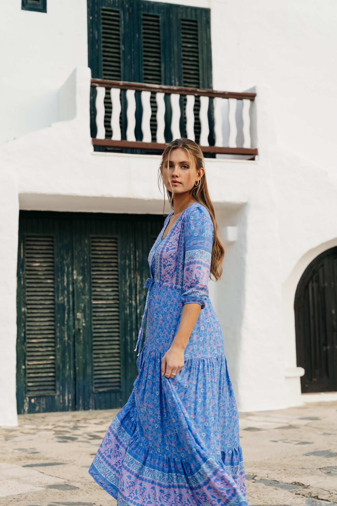 Carina Print Maxi By Jaase Blue Iguana Carina Print Maxi By Jaase Blue Iguana